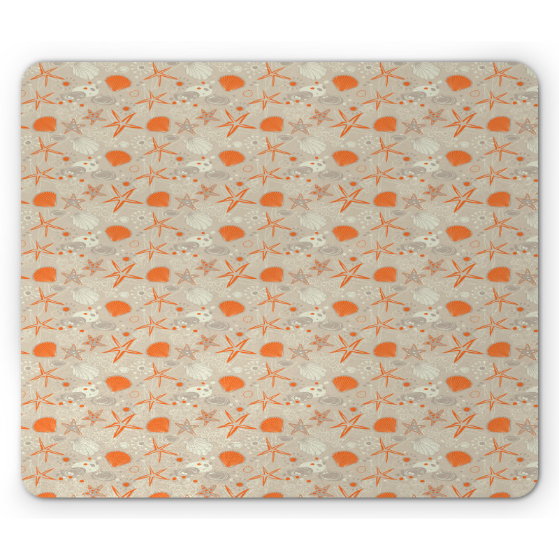 Shells Spirals Summer Flowers Mouse Pad