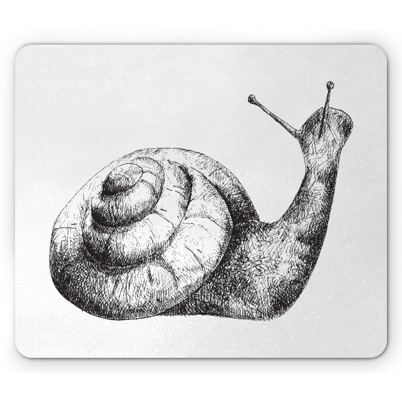 Hand Drawn Slug Sketch Design Mouse Pad