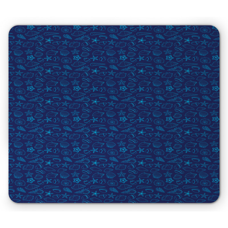 Seashells Starfish Oyster Mouse Pad