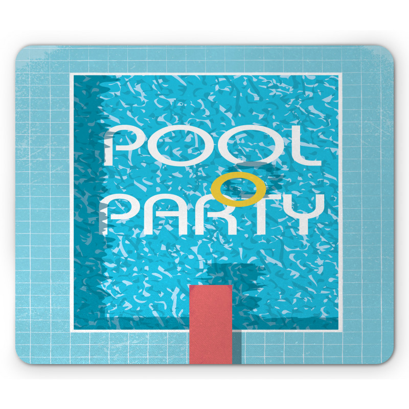 Retro Art Swimming Pool Mouse Pad