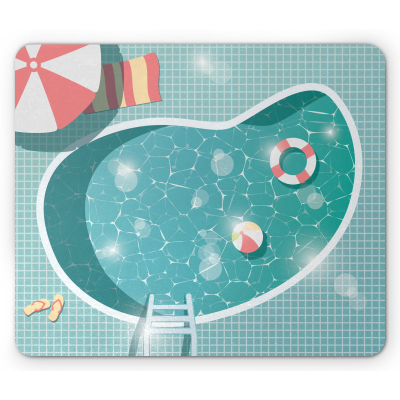 Aerial Poolside Image Mouse Pad