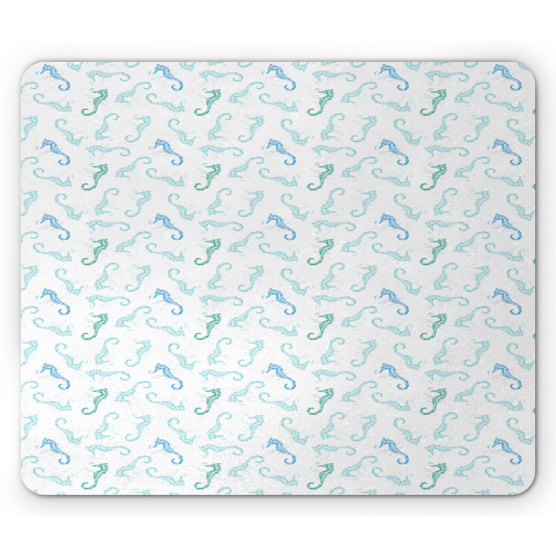 Nautical Outline Animal Mouse Pad