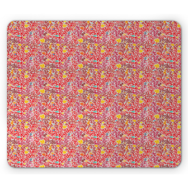 Colorful Reef Marine Life Mouse Pad