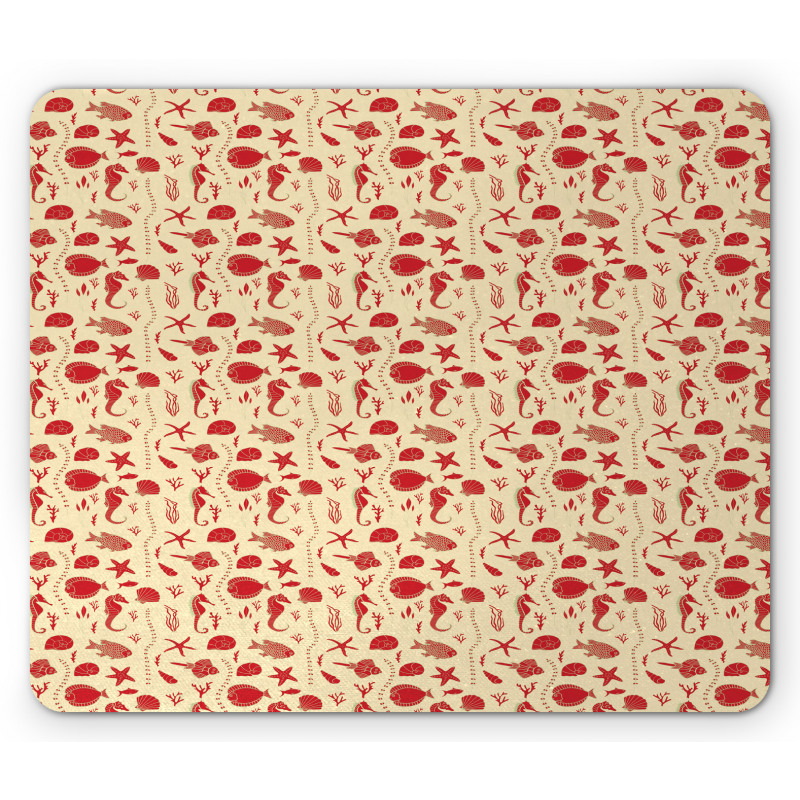 Undersea Animals Pattern Mouse Pad