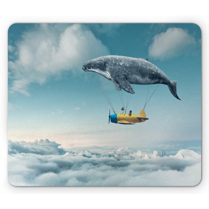 Dreamy View Whale Clouds Mouse Pad