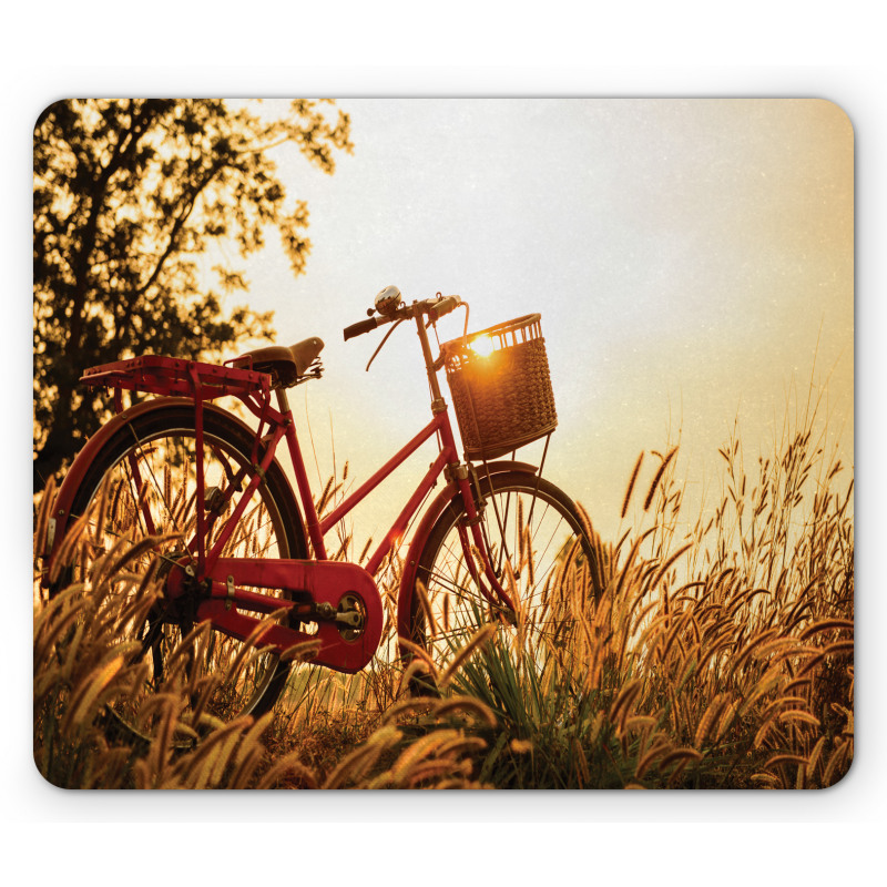 Bike in Sepia Tones Rural Mouse Pad