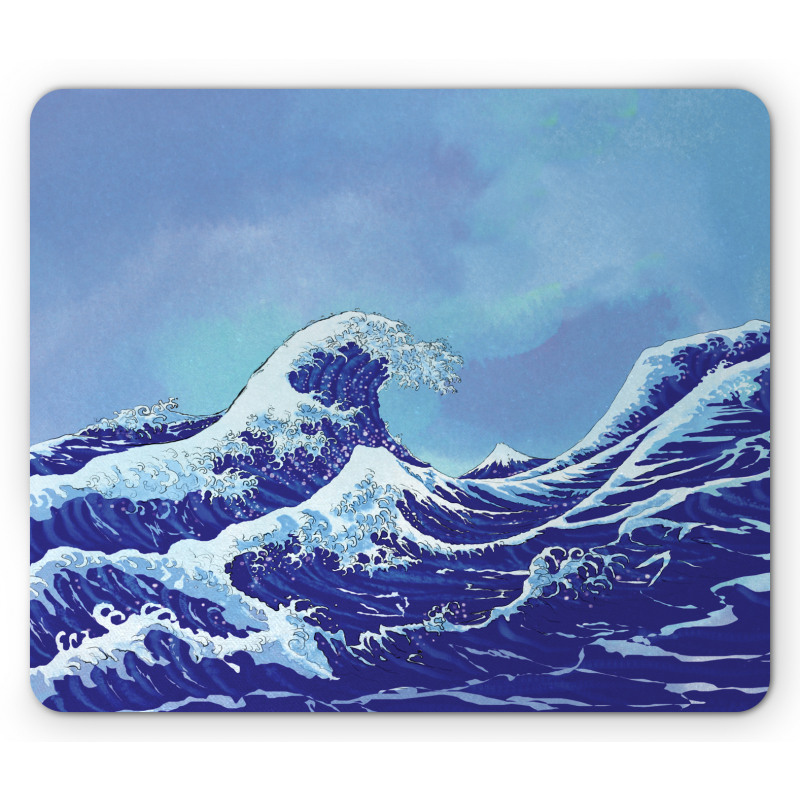 Big Tsunami Ocean Nature Mouse Pad