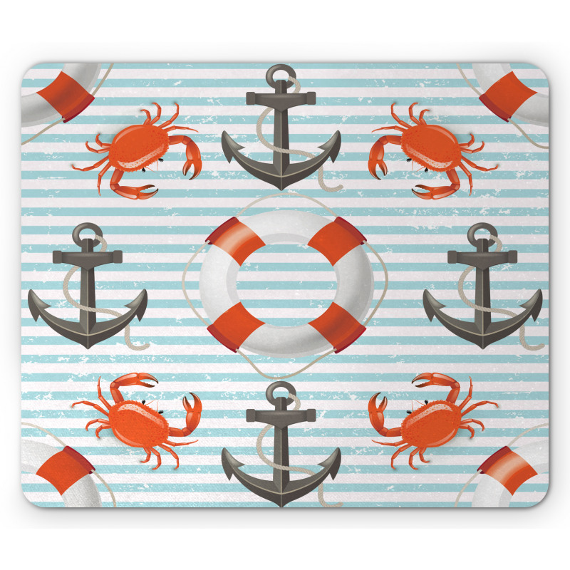 Life Rings Anchor Ropes Mouse Pad