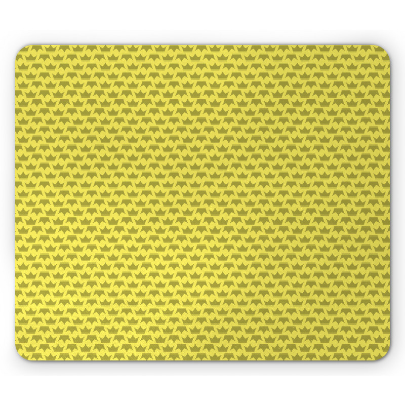 Retro Crown Pictogram Pattern Mouse Pad