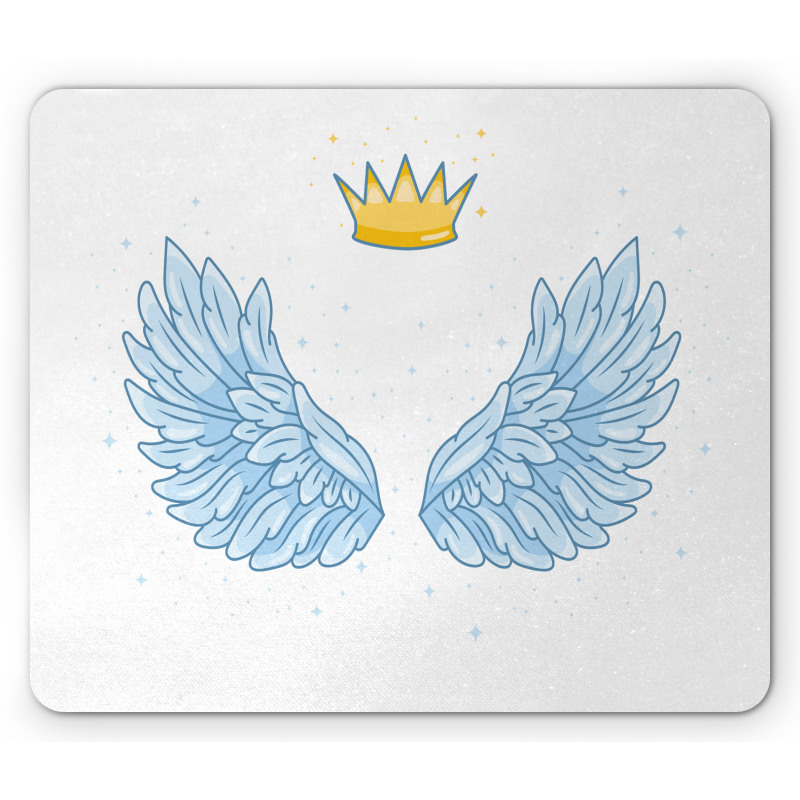 Angel Wings and Crown Above Mouse Pad