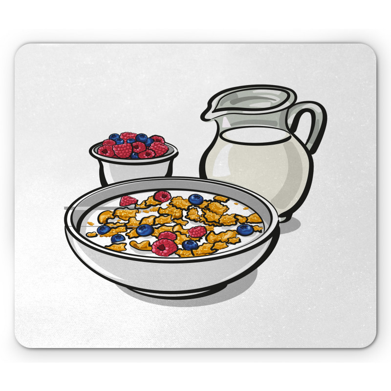 Healthy Breakfast Cartoon Mouse Pad