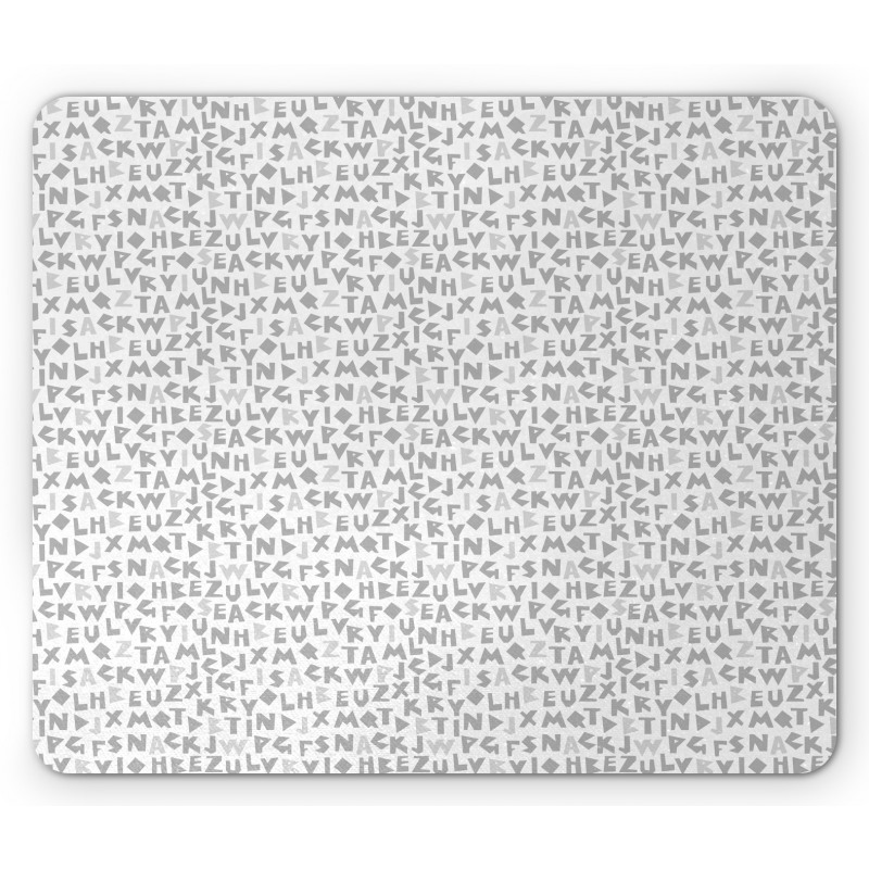 Geometric Letters Mouse Pad