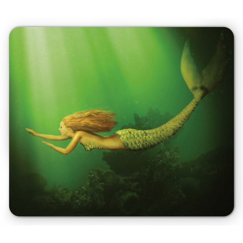 Mermaid with Fish Tail Mouse Pad