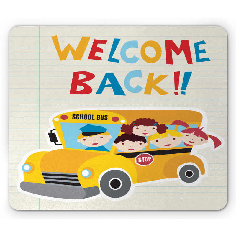 Welcome Back Typography Mouse Pad