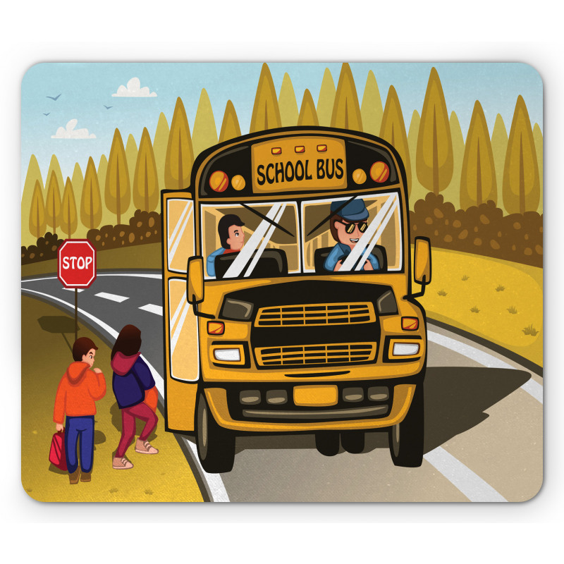 Going on the Bus Trees Mouse Pad