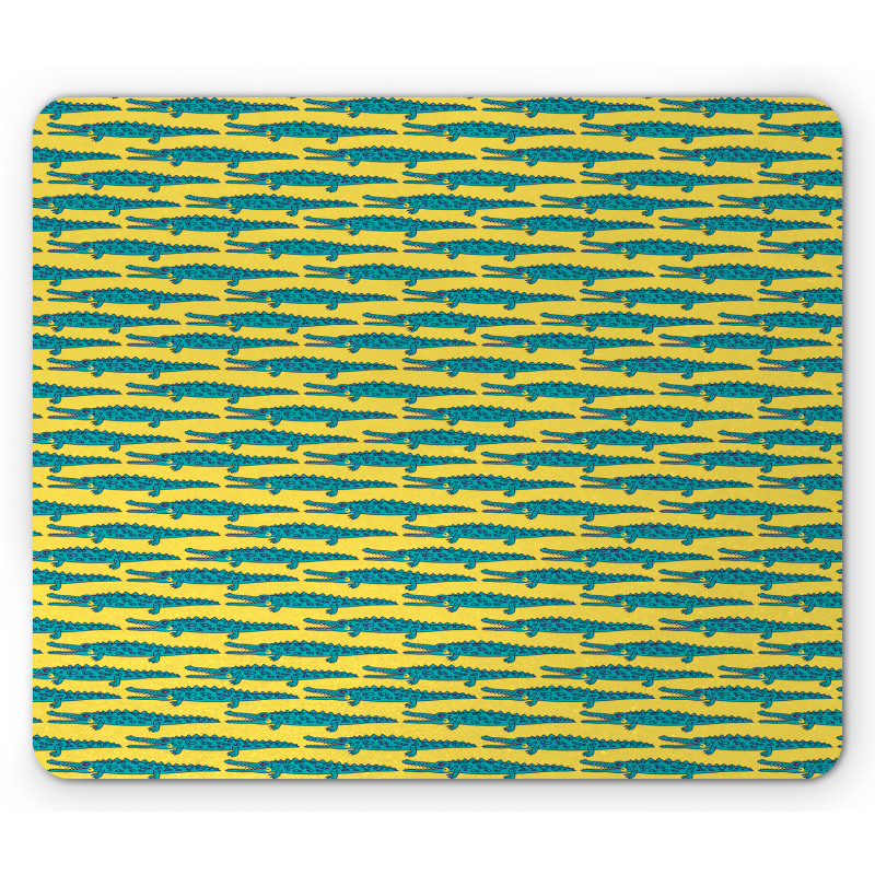 Repetitive Crocodile Pattern Mouse Pad