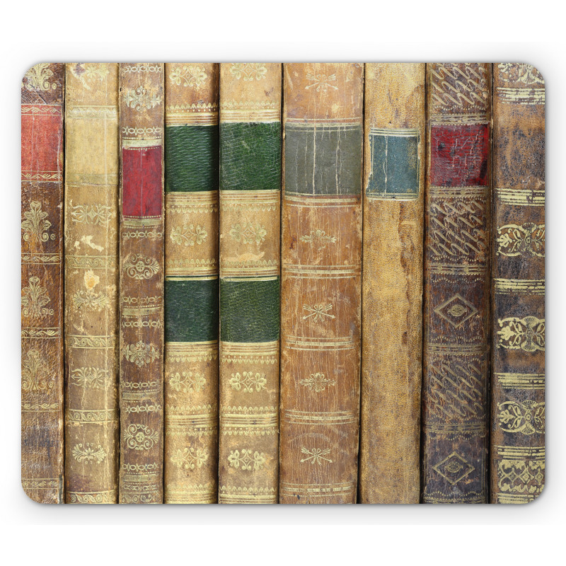 Macro Photo of Antique Novels Mouse Pad