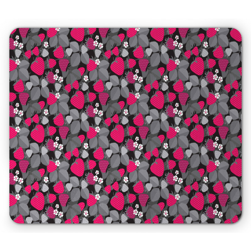 Strawberries Flowers Mouse Pad