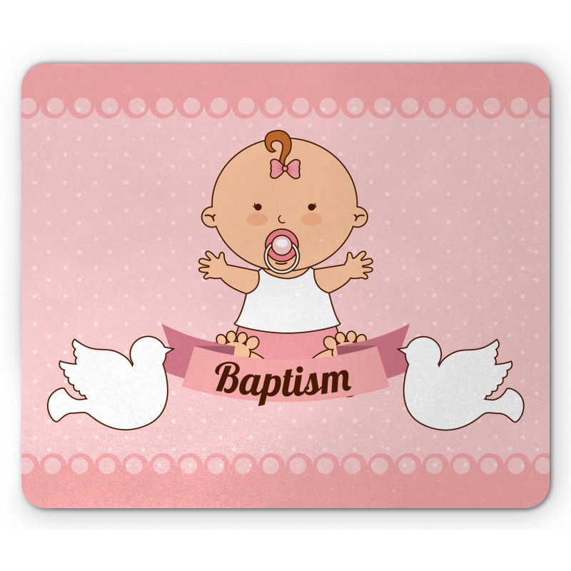Baby with a Message Cartoon Mouse Pad