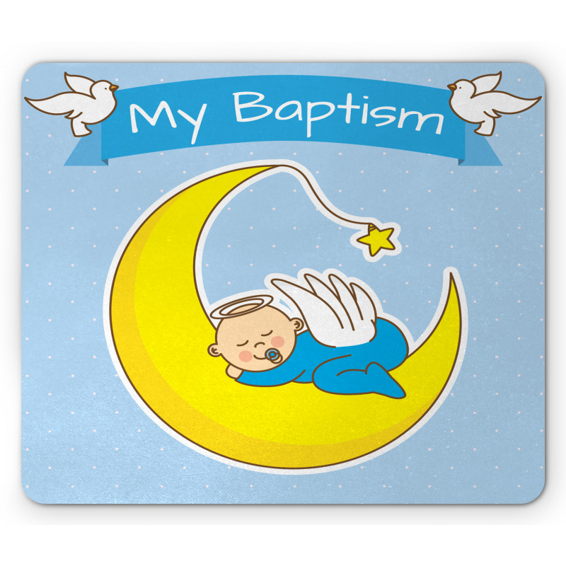 Baby Sleeps on the Moon Mouse Pad