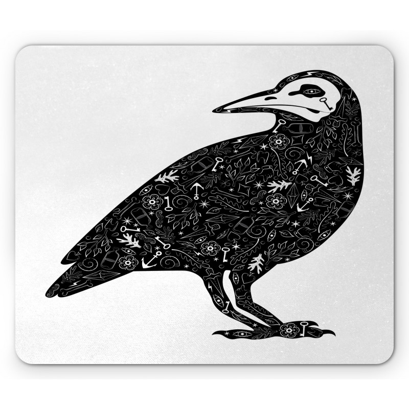 Gothic Art Ornate Bird Mouse Pad