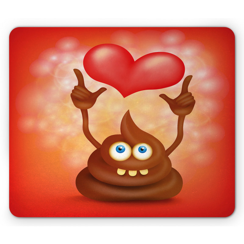 Whimsical Turd Love Mouse Pad