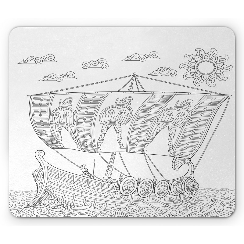 Uncolored Galley Mouse Pad