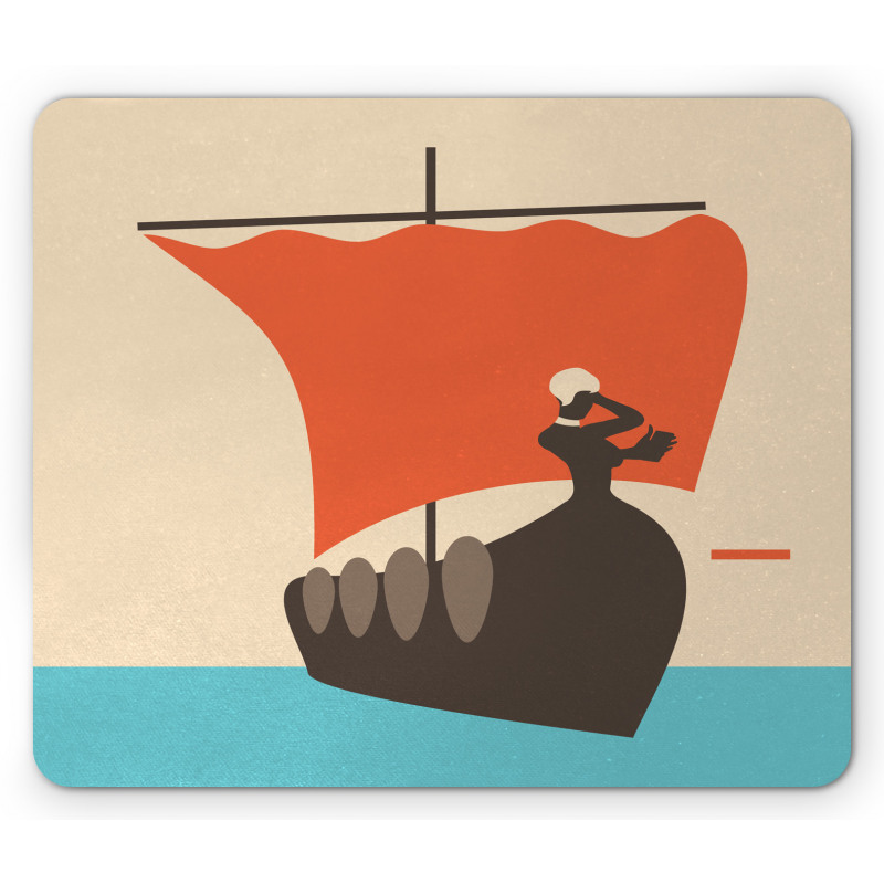 Sailboat with Woman Mouse Pad