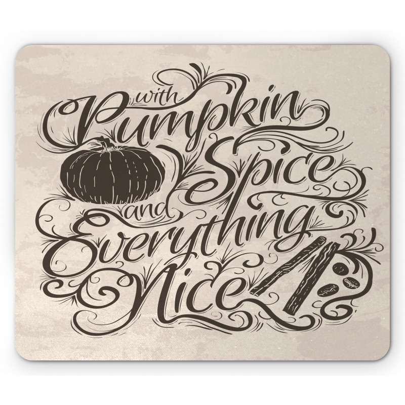 Thanksgiving Wording Mouse Pad