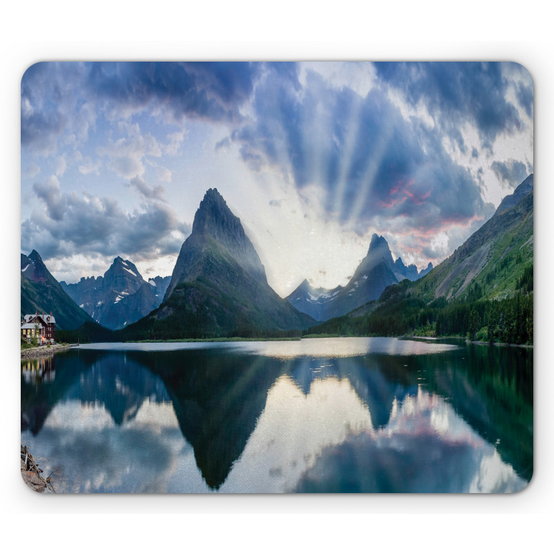 Swiftcurrent Lake Panorama Mouse Pad