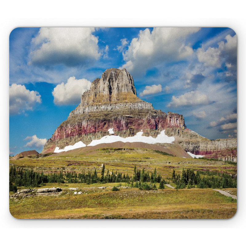 Rugged Peak and Cloudy Sky Mouse Pad