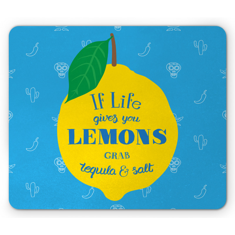 Mexican Words on Lemon Mouse Pad