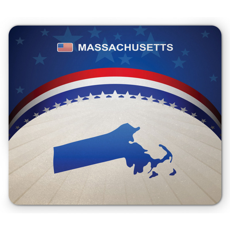 Map Silhouette Stars Mouse Pad