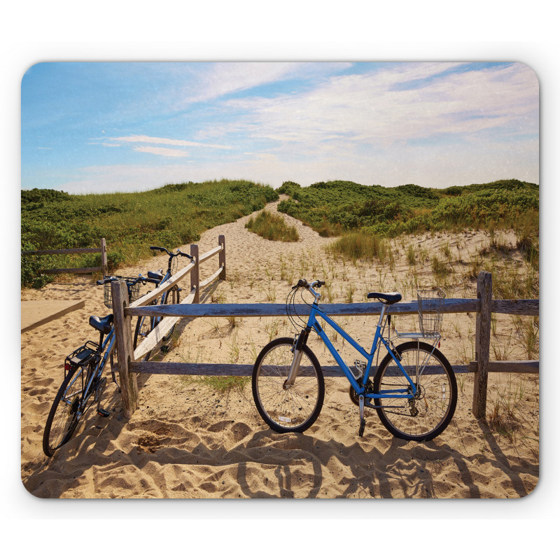 Bicycles and Fences Mouse Pad