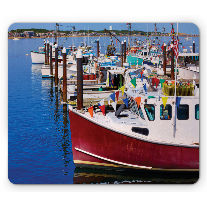 Boats Pier Nautical Mouse Pad