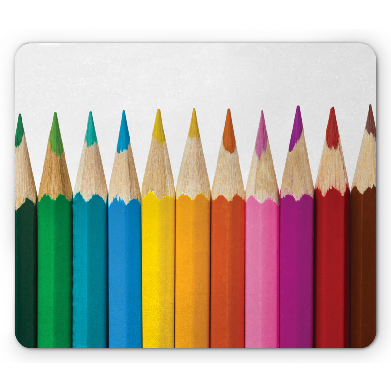 Colorful Pencils Macro Photo Mouse Pad