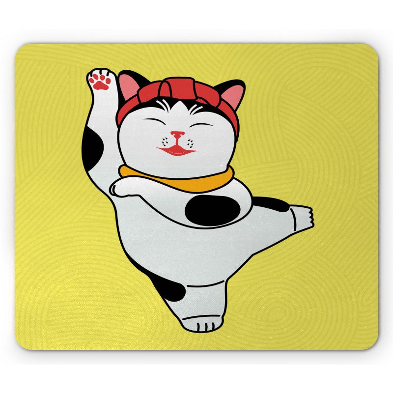 Sporty Maneki Neko Mouse Pad