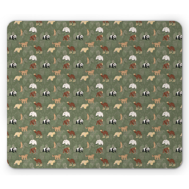 Leaves and Animals Mouse Pad