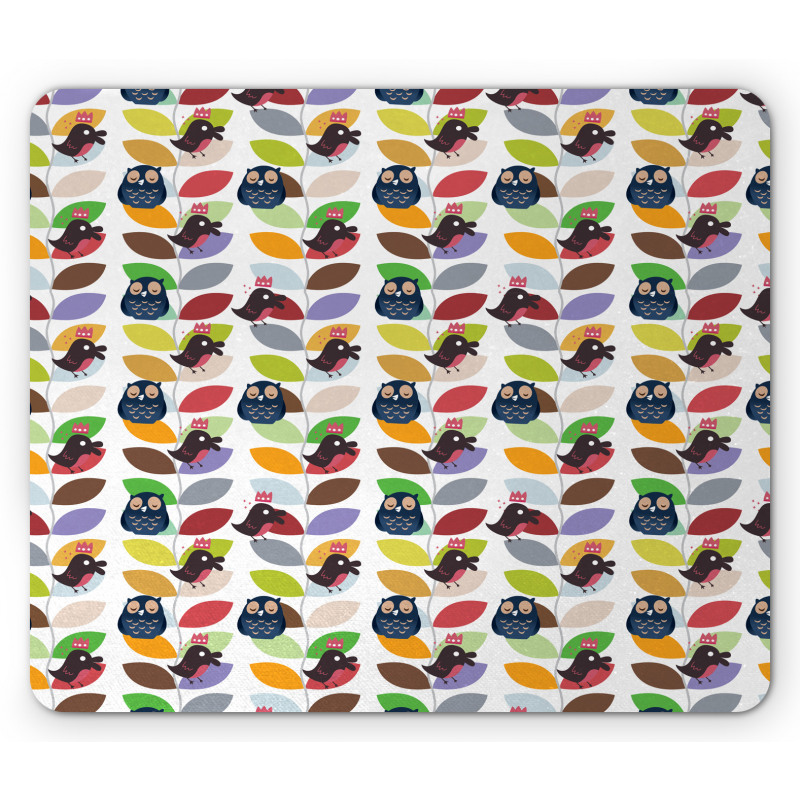 Abstract Vivid Birds Mouse Pad