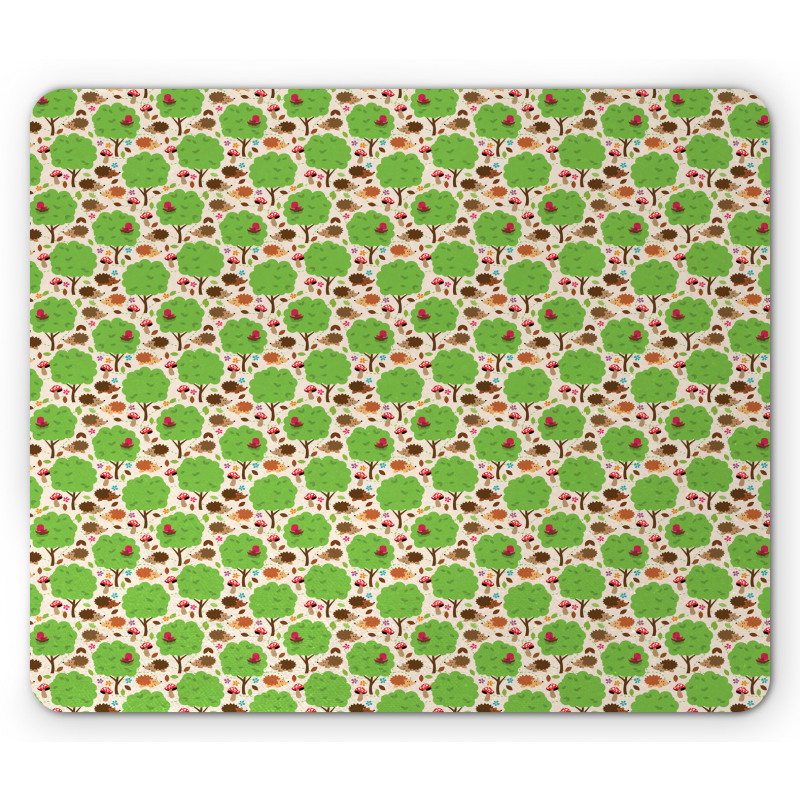 Hedgehogs and Trees Mouse Pad