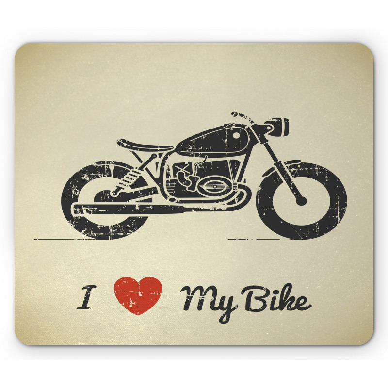 Grunge Flat Motorcycle Mouse Pad