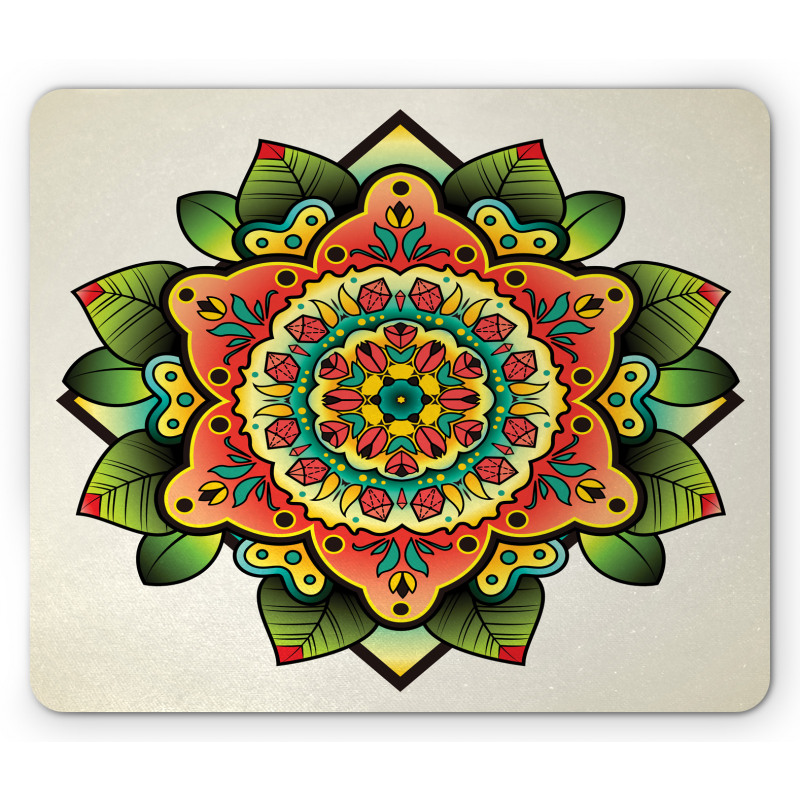 Floral Medallion Ornate Mouse Pad