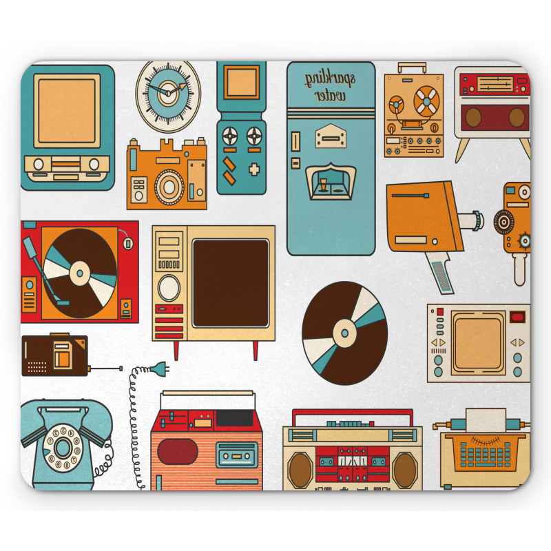 Vintage Electronics Art Mouse Pad