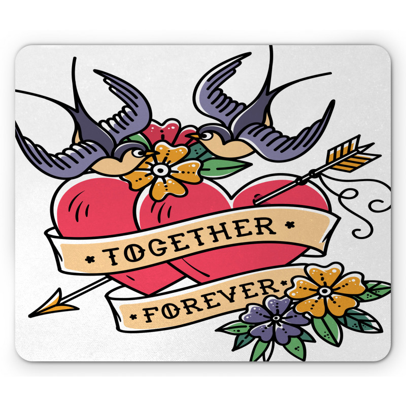 Together Forever Hearts Mouse Pad