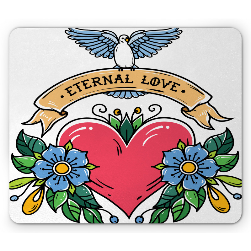 Eternal Love Flora Heart Mouse Pad