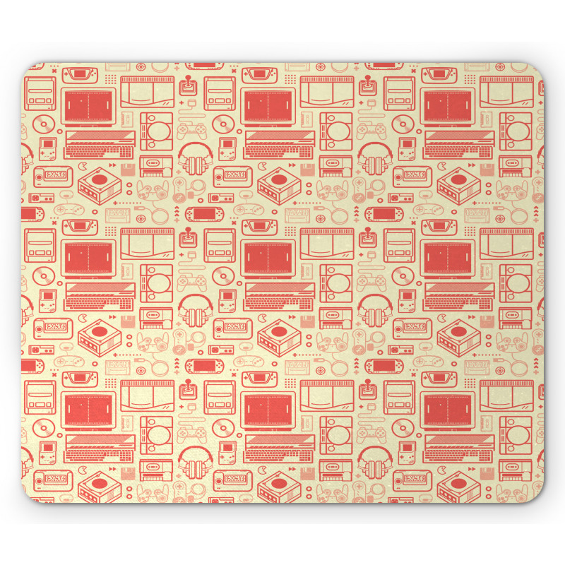 Retro Gaming Objects Mouse Pad