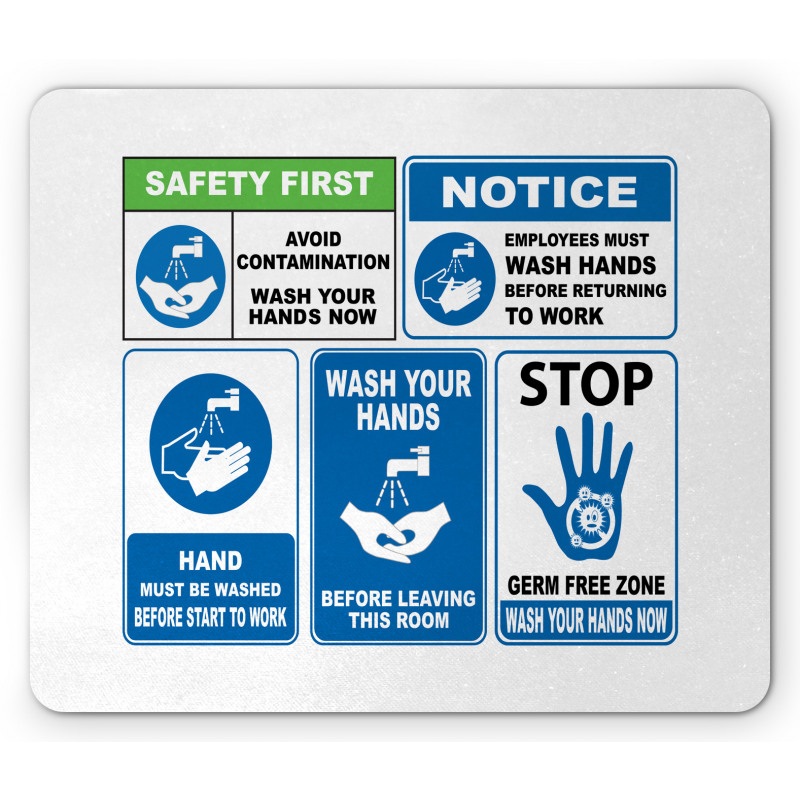 Wash Your Hands Sign Mouse Pad