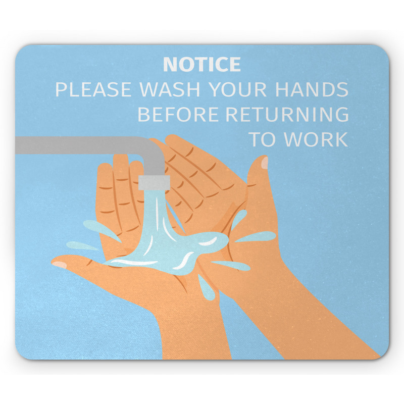 Wash Hands Cartoon Mouse Pad