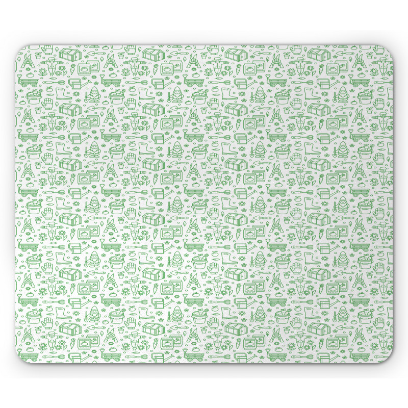 Outline Gardening Mouse Pad