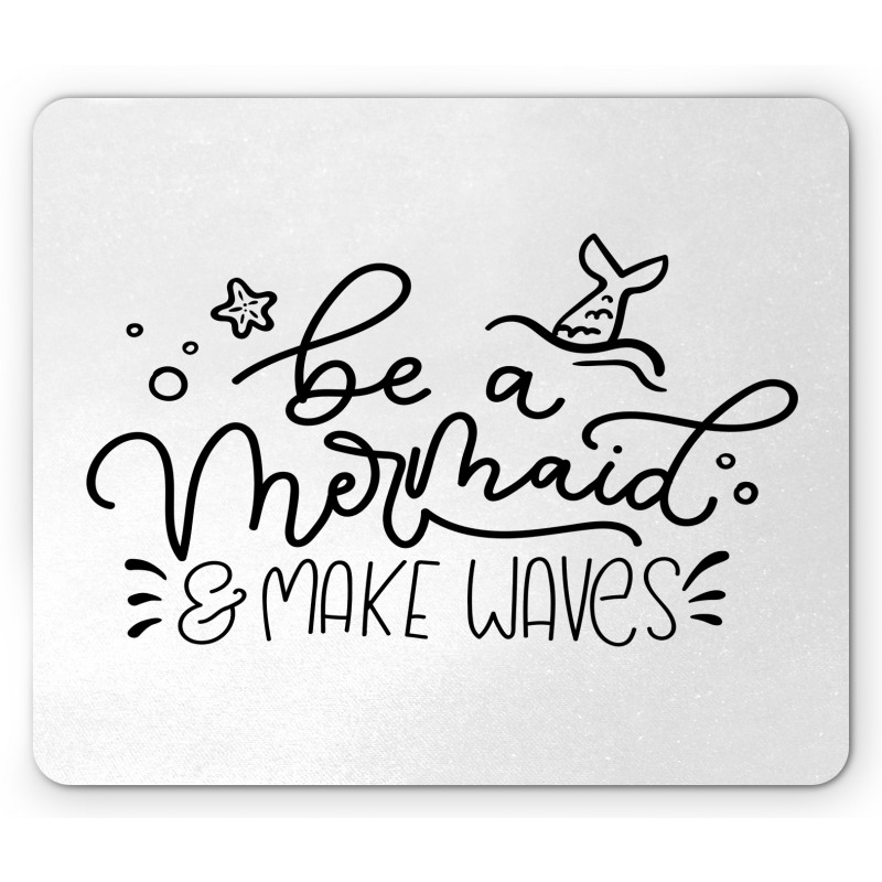 Marine Ornate Words Mouse Pad